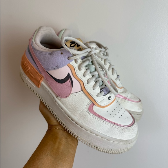 Nike Wmns Air Force 1 Shadow 'Orange Chalk Pink Glaze' 8 - Picture 2 of 11